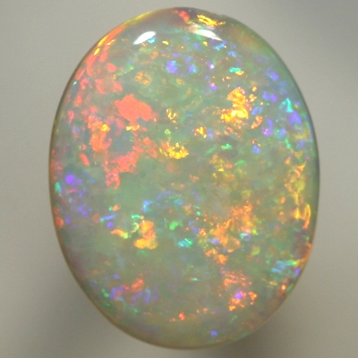 SOLID SEMI BLACK OPAL Floral Harlequin pattern of bright fire. SEE VIDEO